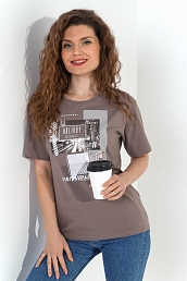 Женская футболка Вита / Бежевая