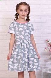 Детское платье "Белогривые лошадки"